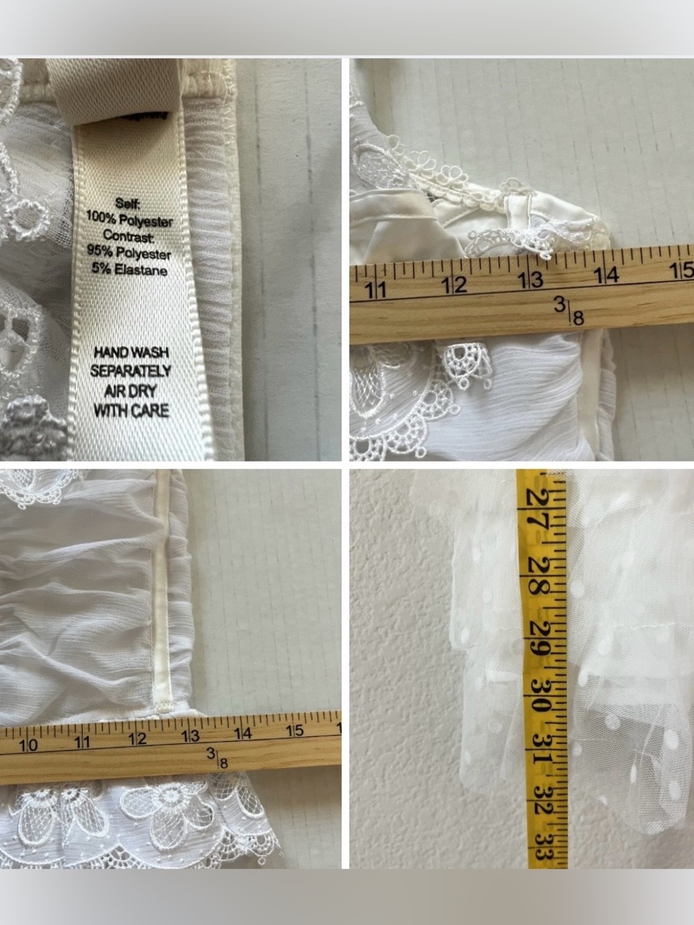 For Love & Lemons Farmhouse Lace Slip Mini Dress White Corset Bodice NWT Medium - Picture 14 of 14